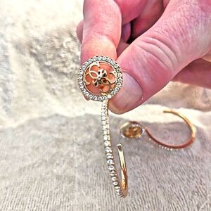 Guess logo rhinestone earrings